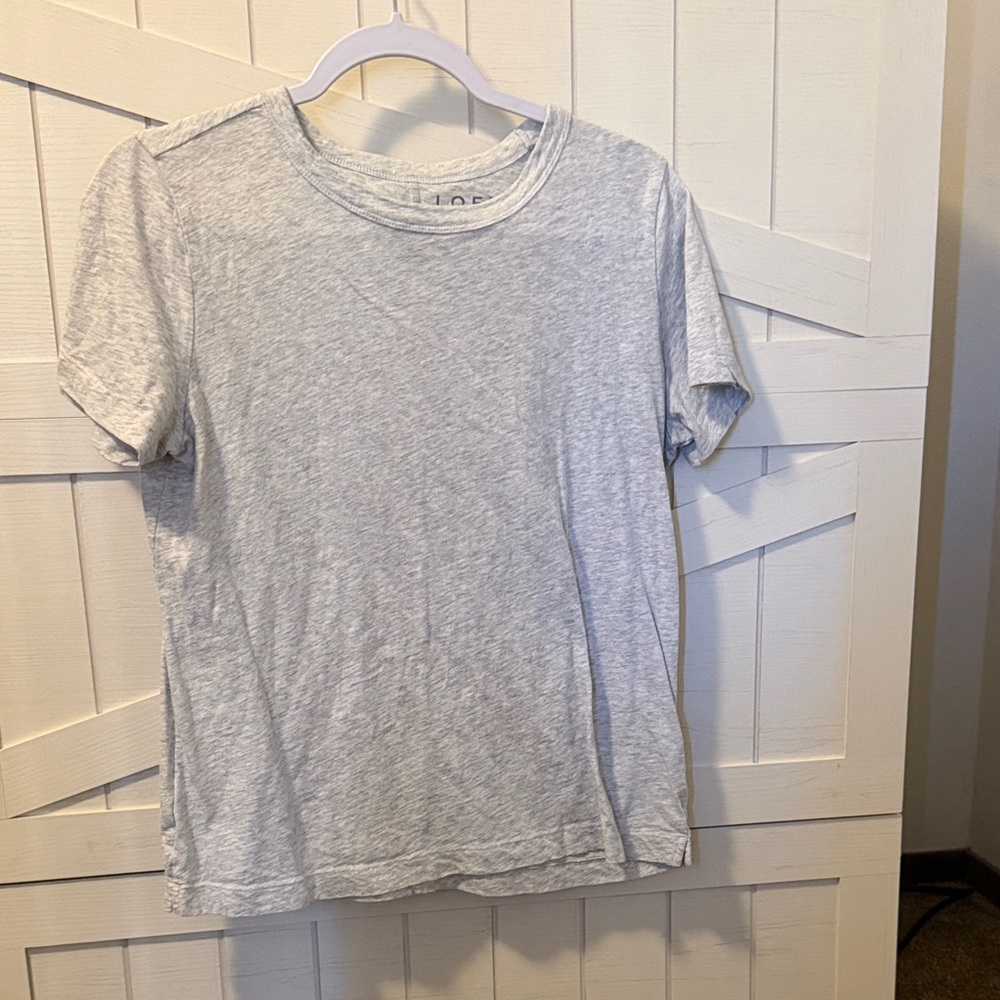 LOFT Light Gray Short Sleeve Tee